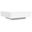 vidaXL fehér dohányzóasztal LED-lámpákkal 100 x 100 x 31 cm