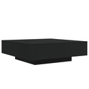 vidaXL fekete dohányzóasztal LED-lámpákkal 100 x 100 x 31 cm