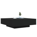 vidaXL fekete dohányzóasztal LED-lámpákkal 100 x 100 x 31 cm