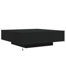 vidaXL fekete dohányzóasztal LED-lámpákkal 100 x 100 x 31 cm