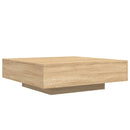 vidaXL sonoma tölgy színű dohányzóasztal LED-lámpákkal 100x100x31 cm