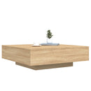 vidaXL sonoma tölgy színű dohányzóasztal LED-lámpákkal 100x100x31 cm