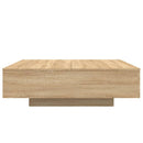 vidaXL sonoma tölgy színű dohányzóasztal LED-lámpákkal 100x100x31 cm