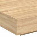 vidaXL sonoma tölgy színű dohányzóasztal LED-lámpákkal 100x100x31 cm