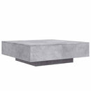 vidaXL betonszürke dohányzóasztal LED-lámpákkal 100 x 100 x 31 cm