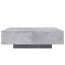 vidaXL betonszürke dohányzóasztal LED-lámpákkal 100 x 100 x 31 cm