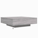 vidaXL szürke sonoma színű dohányzóasztal LED-lámpákkal 100x100x31 cm