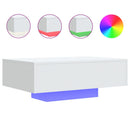 vidaXL fehér dohányzóasztal LED-lámpákkal 85 x 55 x 31 cm
