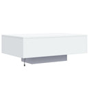 vidaXL fehér dohányzóasztal LED-lámpákkal 85 x 55 x 31 cm