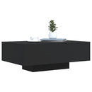 vidaXL fekete dohányzóasztal LED-lámpákkal 85 x 55 x 31 cm