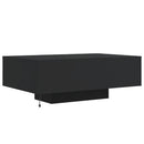 vidaXL fekete dohányzóasztal LED-lámpákkal 85 x 55 x 31 cm