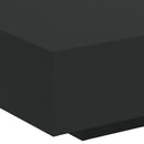 vidaXL fekete dohányzóasztal LED-lámpákkal 85 x 55 x 31 cm