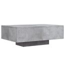 vidaXL betonszürke dohányzóasztal LED-lámpákkal 85 x 55 x 31 cm