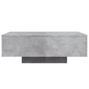 vidaXL betonszürke dohányzóasztal LED-lámpákkal 85 x 55 x 31 cm