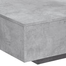 vidaXL betonszürke dohányzóasztal LED-lámpákkal 85 x 55 x 31 cm