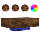 vidaXL füstös tölgy színű dohányzóasztal LED-lámpákkal 85 x 55 x 31 cm