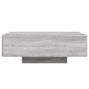 vidaXL szürke sonoma színű dohányzóasztal LED-lámpákkal 85x55x31 cm