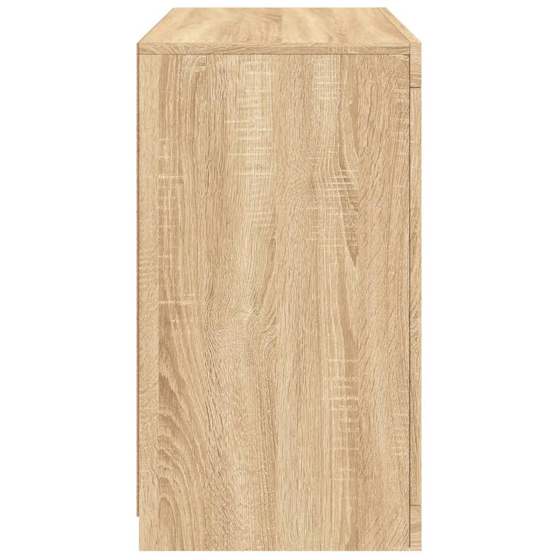 vidaXL sonoma tölgy színű tálalószekrény LED-világítással 60,5x37x67cm