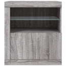 vidaXL szürke sonoma színű tálalószekrény LED-ekkel 60,5 x 37 x 67 cm