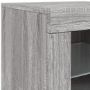 vidaXL szürke sonoma színű tálalószekrény LED-ekkel 60,5 x 37 x 67 cm