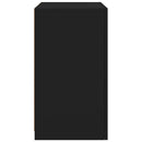 vidaXL 2 db fekete szerelt fa kisszekrény LED-fényekkel