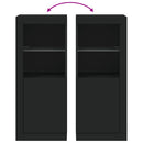 vidaXL fekete tálalószekrény LED-világítással 41 x 37 x 100 cm