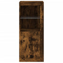 vidaXL füstös tölgy színű tálalószekrény LED-ekkel 41 x 37 x 100 cm