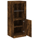 vidaXL füstös tölgy színű tálalószekrény LED-ekkel 41 x 37 x 100 cm