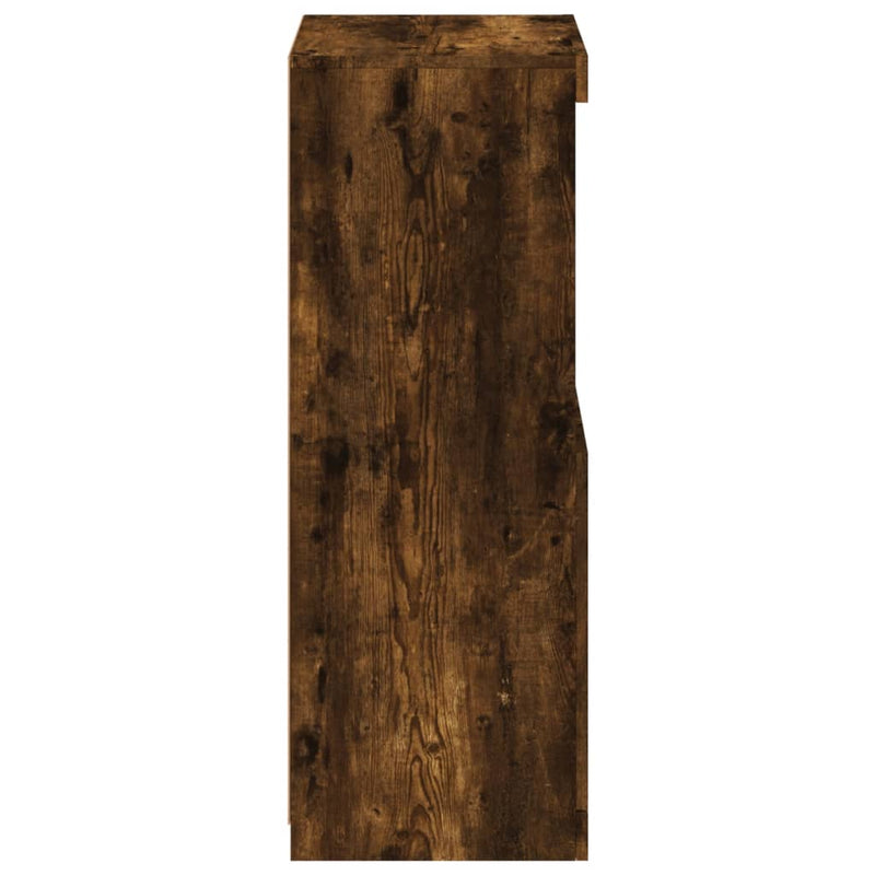 vidaXL füstös tölgy színű tálalószekrény LED-ekkel 41 x 37 x 100 cm