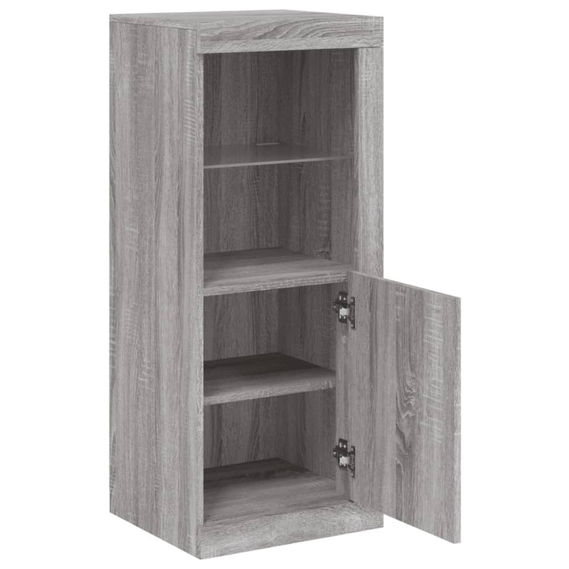 vidaXL szürke sonoma színű tálalószekrény LED-ekkel 41 x 37 x 100 cm