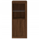 vidaXL barna tölgy színű tálalószekrény LED-ekkel 41 x 37 x 100 cm