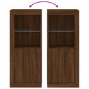 vidaXL barna tölgy színű tálalószekrény LED-ekkel 41 x 37 x 100 cm