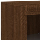 vidaXL barna tölgy színű tálalószekrény LED-ekkel 41 x 37 x 100 cm