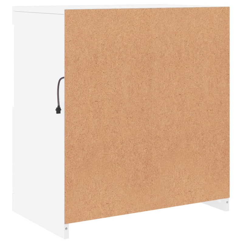 vidaXL fehér tálalószekrény LED-világítással 60 x 37 x 67 cm