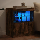 vidaXL füstös tölgy színű tálalószekrény LED-ekkel 60 x 37 x 67 cm