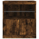 vidaXL füstös tölgy színű tálalószekrény LED-ekkel 60 x 37 x 67 cm