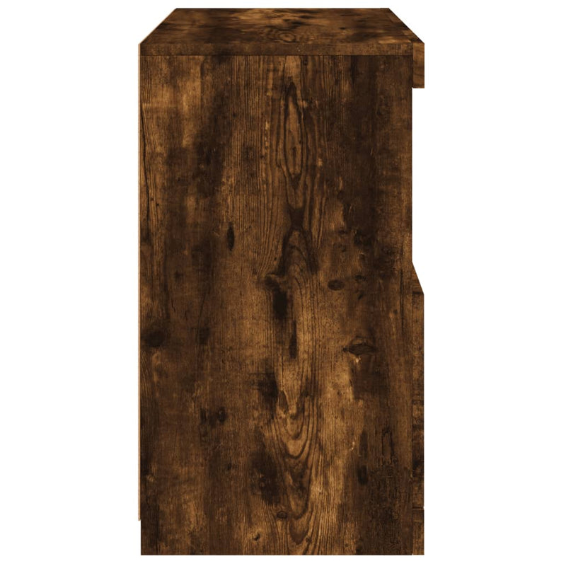 vidaXL füstös tölgy színű tálalószekrény LED-ekkel 60 x 37 x 67 cm