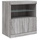 vidaXL szürke sonoma színű tálalószekrény LED-ekkel 60 x 37 x 67 cm