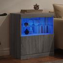 vidaXL szürke sonoma színű tálalószekrény LED-ekkel 60 x 37 x 67 cm