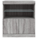 vidaXL szürke sonoma színű tálalószekrény LED-ekkel 60 x 37 x 67 cm