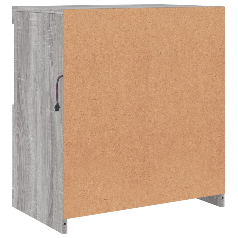 vidaXL szürke sonoma színű tálalószekrény LED-ekkel 60 x 37 x 67 cm