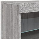 vidaXL szürke sonoma színű tálalószekrény LED-ekkel 60 x 37 x 67 cm