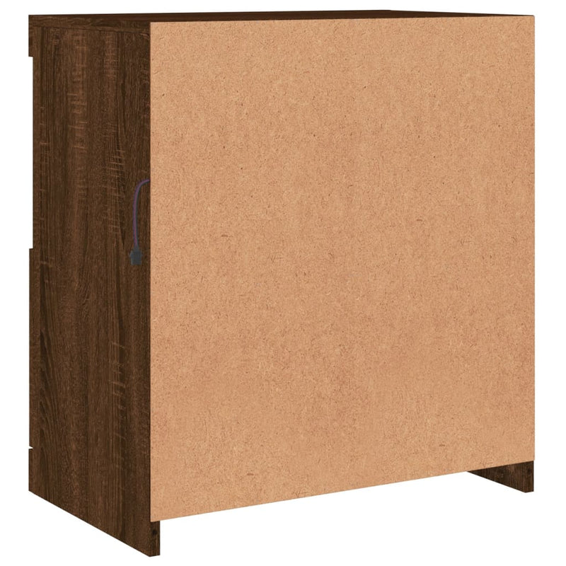 vidaXL barna tölgy színű tálalószekrény LED-ekkel 60 x 37 x 67 cm