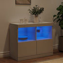 vidaXL fehér tálalószekrény LED-világítással 81 x 37 x 67 cm