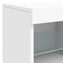 vidaXL fehér tálalószekrény LED-világítással 81 x 37 x 67 cm