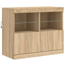 vidaXL sonoma tölgy színű tálalószekrény LED-ekkel 81 x 37 x 67 cm
