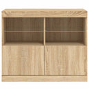 vidaXL sonoma tölgy színű tálalószekrény LED-ekkel 81 x 37 x 67 cm