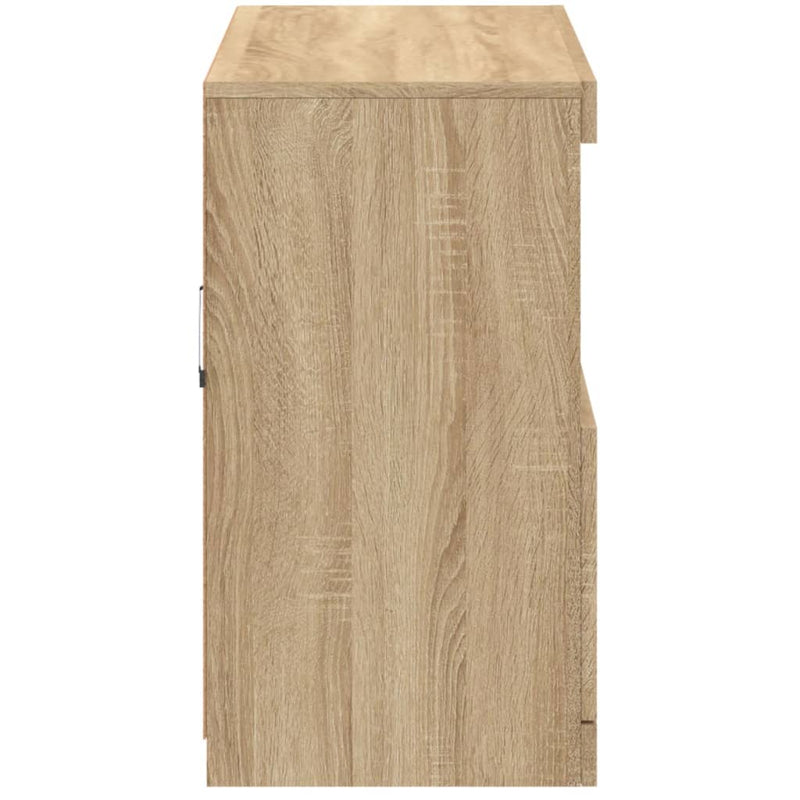 vidaXL sonoma tölgy színű tálalószekrény LED-ekkel 81 x 37 x 67 cm