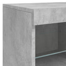 vidaXL betonszürke tálalószekrény LED-világítással 81 x 37 x 67 cm