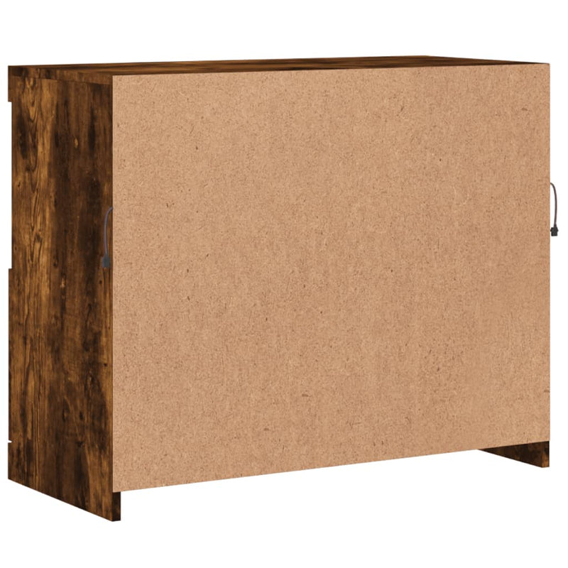 vidaXL füstös tölgy színű tálalószekrény LED-ekkel 81 x 37 x 67 cm